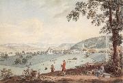 Johann Ludwig Aberli Kehrsatz in Bern view of north oil painting